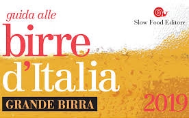 Riconoscimento "Grande birra" conferito da "Guida alle birre d'Italia 2019" Slow Food